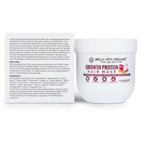 Bella Vita Organic Growth Protein Hair Masque 200g